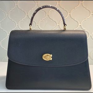 Coach Bag - Black, Burgundy and Snake Print